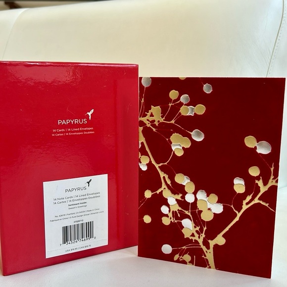 Papyrus 14 Velvet Holiday Cards Set - Picture 3 of 8